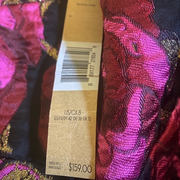 RACHEL Rachel Roy Sleeveless Floral Metallic Jacquard High-Low Dress Size 8 NWT - Picture 8 of 8